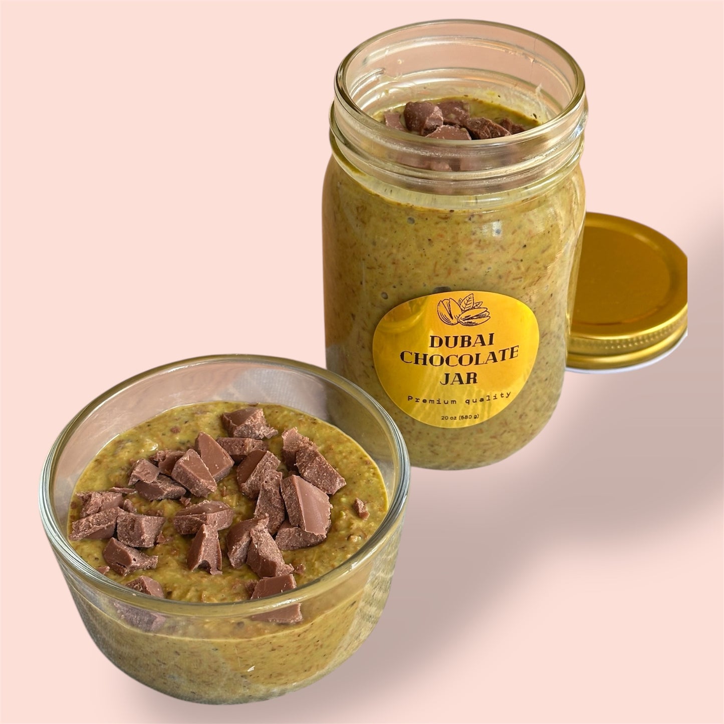 Milk Dubai Chocolate in a Glass Jar