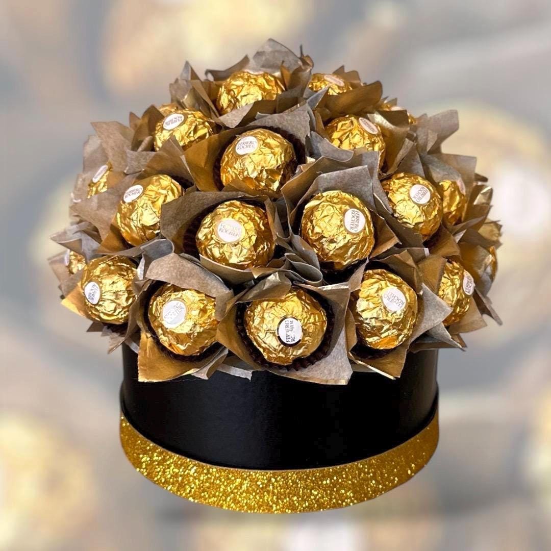 Ferrero Bouquet Box. Mother’s Day Bouquet. Graduation Chocolate Bouquet. Box Bouquet. Luxury Gift. Birthday gift. Anniversary gift