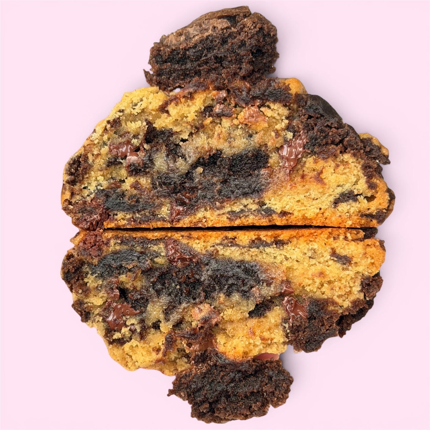 NY Style Brookie Stuffed Brownie Cookie