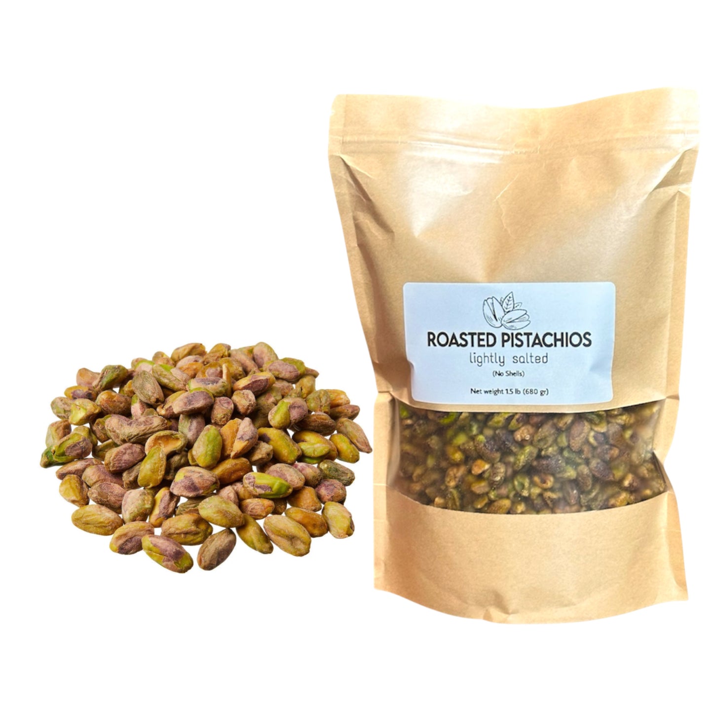 Roasted Pistachios (No Shells) Lightly Salted