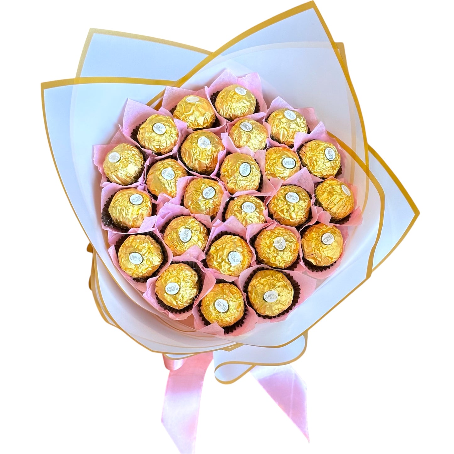 Ferrero Rocher Pink Bouquet. Elegant Bouquet. Chocolate Bouquet.