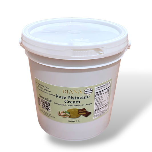 9 lb PISTACHIO CREAM, 20% pistachio, Dubai chocolate pistachio cream