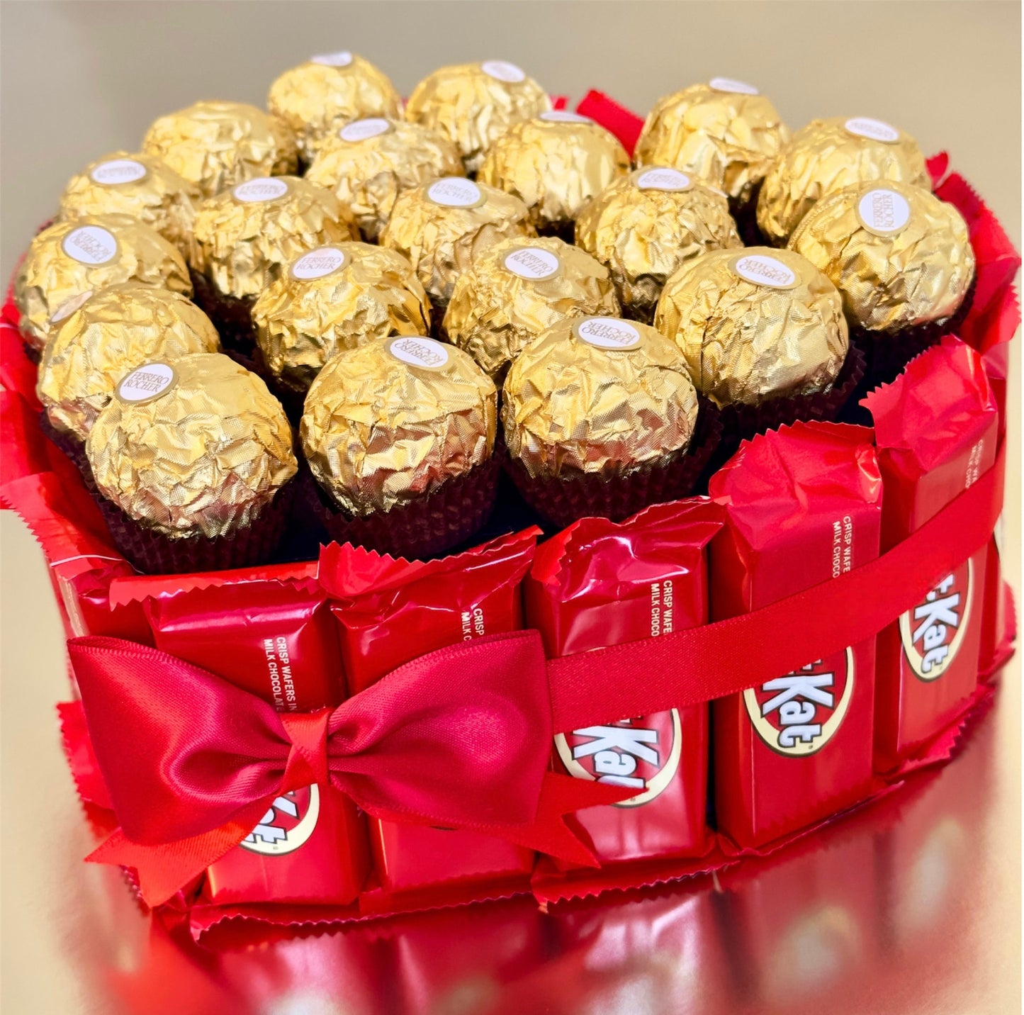 Luxury Heart Shaped Chocolate Giftbox Kitkat Ferrero Rocher Giftbox Candy box Valentines day giftbox anniversary giftbox gift for her