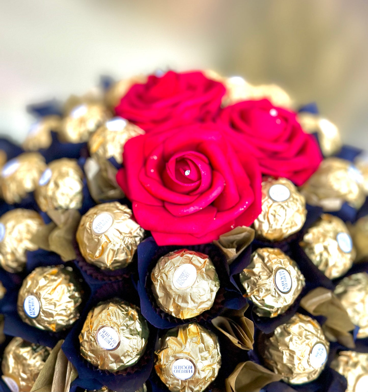 XL Elegantly Deluxe Chocolate Bouquet Box, Ferrero Rocher Bouquet. Anniversary, Birthday, Thank you Gift, Luxury Gift, Bouquet Box.