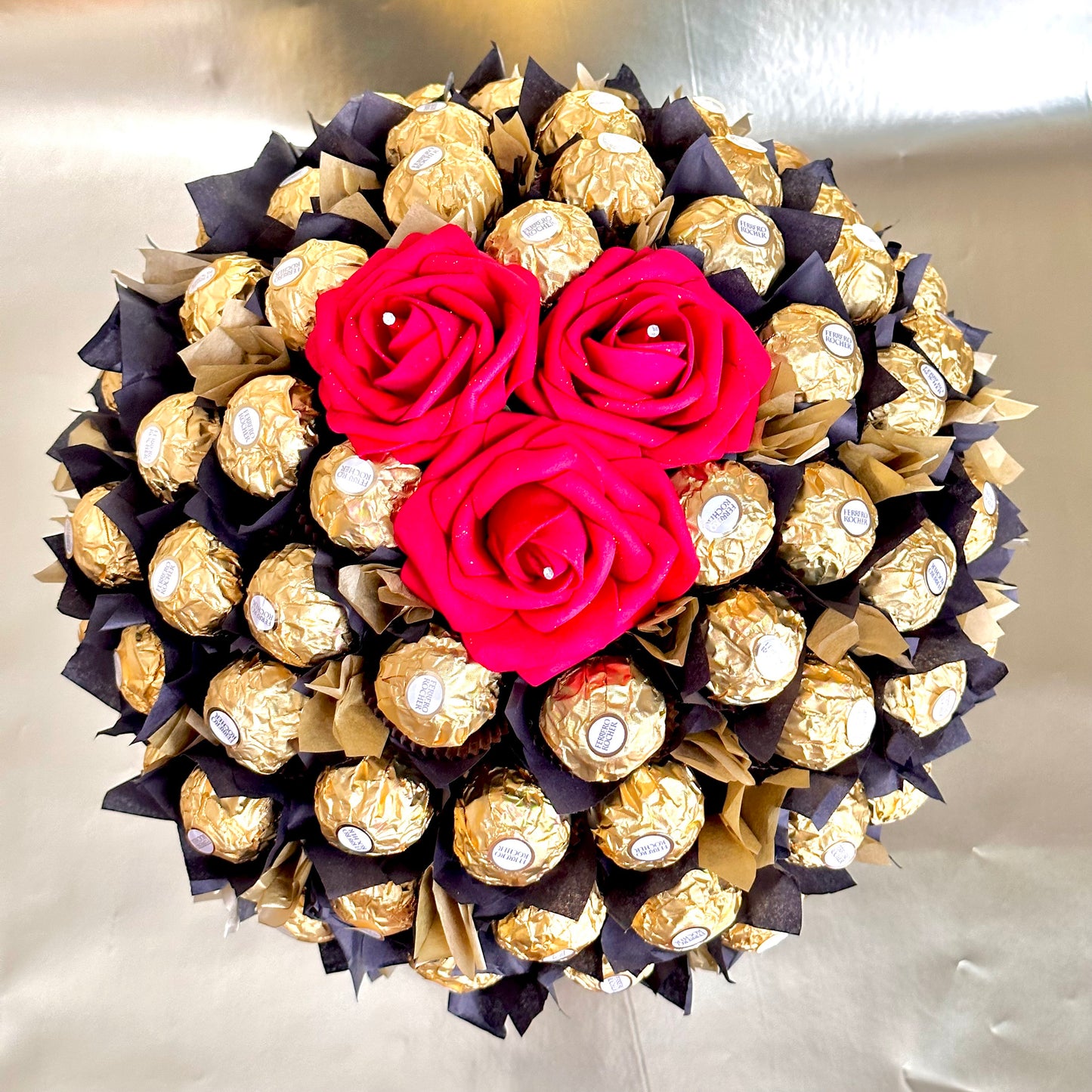 XL Elegantly Deluxe Chocolate Bouquet Box, Ferrero Rocher Bouquet. Anniversary, Birthday, Thank you Gift, Luxury Gift, Bouquet Box.