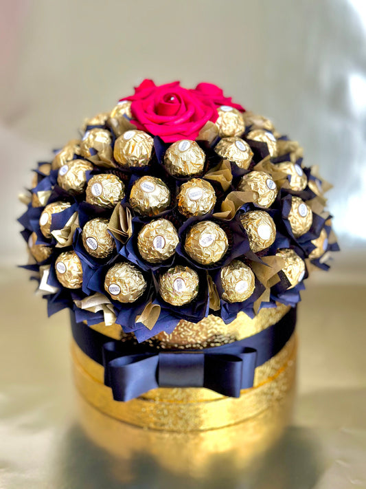 XL Elegantly Deluxe Chocolate Bouquet Box, Ferrero Rocher Bouquet. Anniversary, Birthday, Thank you Gift, Luxury Gift, Bouquet Box.