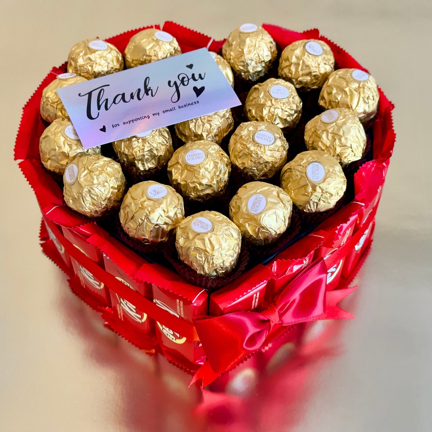 Luxury Heart Shaped Chocolate Giftbox Kitkat Ferrero Rocher Giftbox Candy box Valentines day giftbox anniversary giftbox gift for her