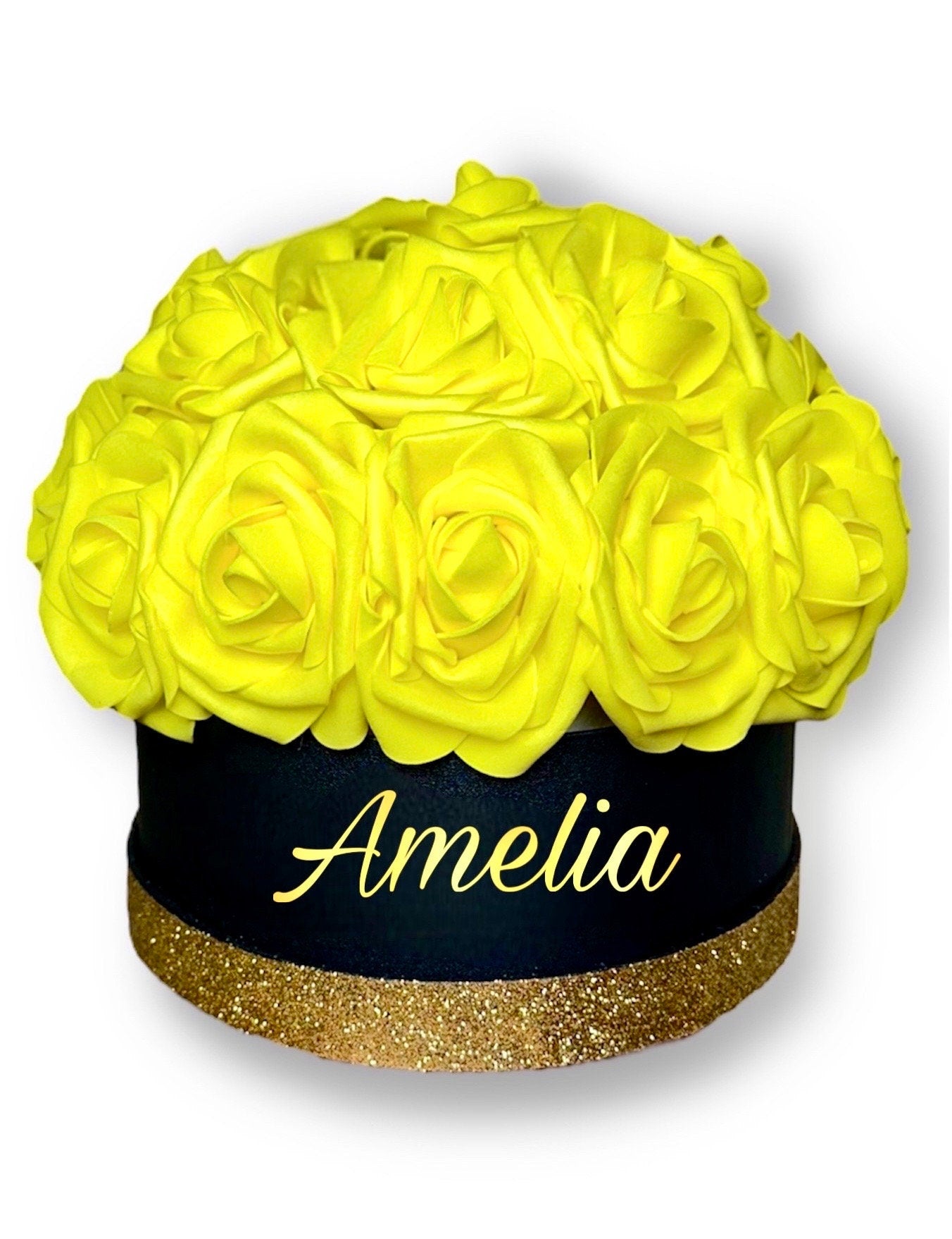 Personalized Rose Box, Anniversary gift, Centerpiece, Home Decor, Roses Box, Gift for Her,  Valentines Gift, Giftbox with rose,