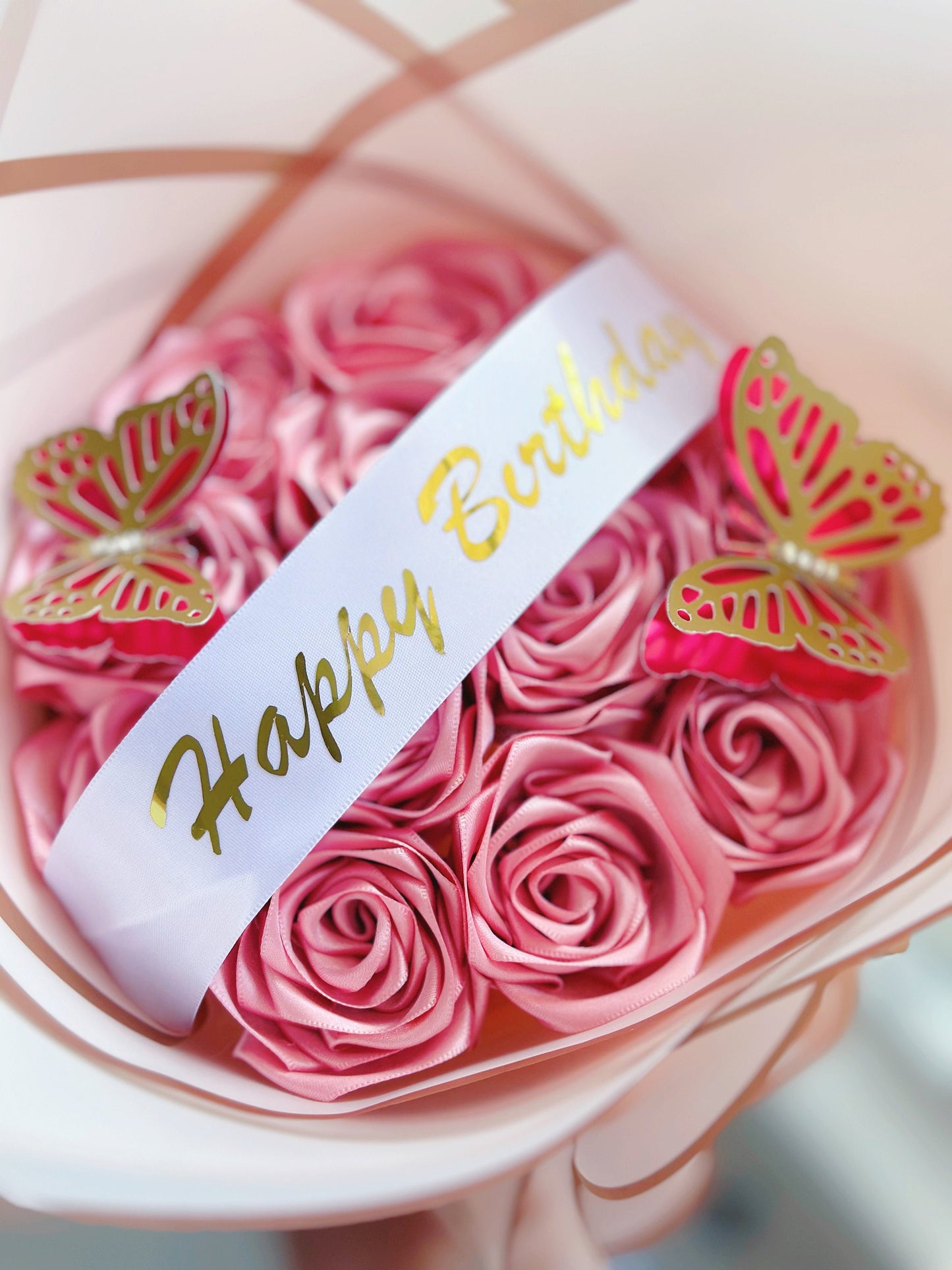 Personalized Ribbon, Roses Bouquet, Eternal Roses Bouquet. Forever Roses. Flower Bouquet. Gift for mom, Anniversary gift, Birthday gift.