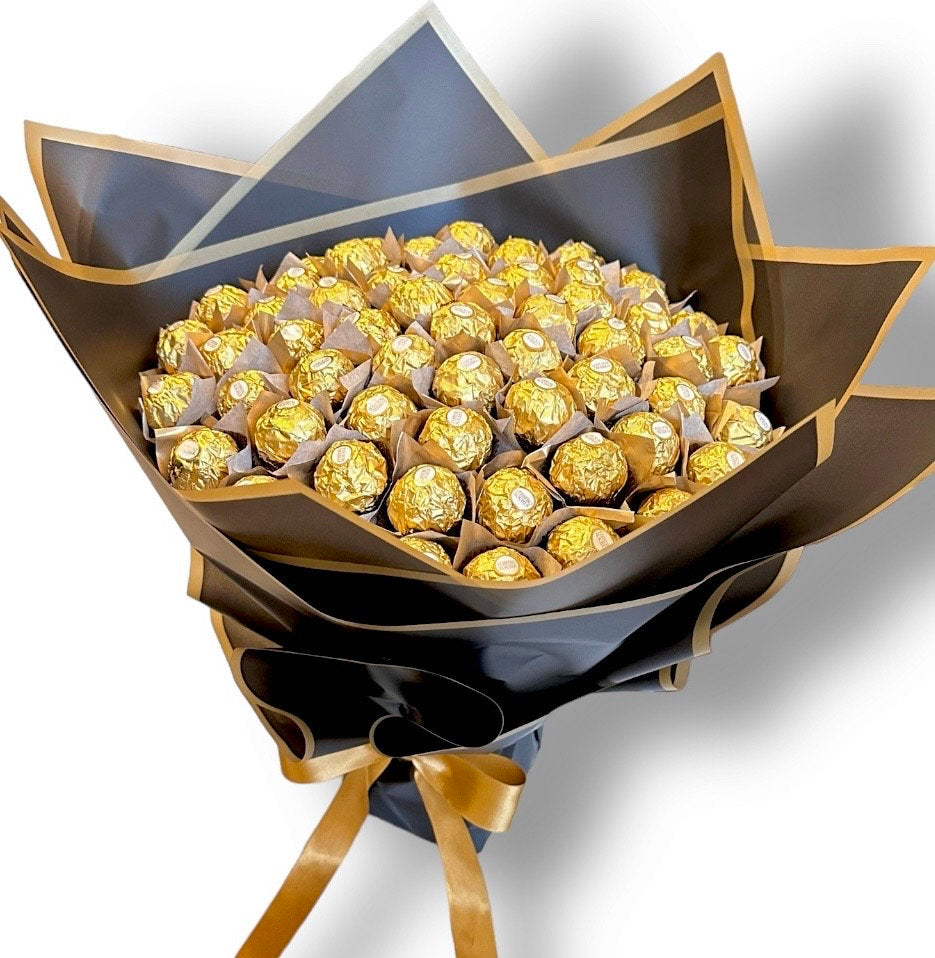 Ferrero Elegant Bouquet. Chocolate Bouquet Gift, Welcome Gift, Get Well Gift, Thank You Gift, Ferrero Rocher Bouquet, Gift for him or her