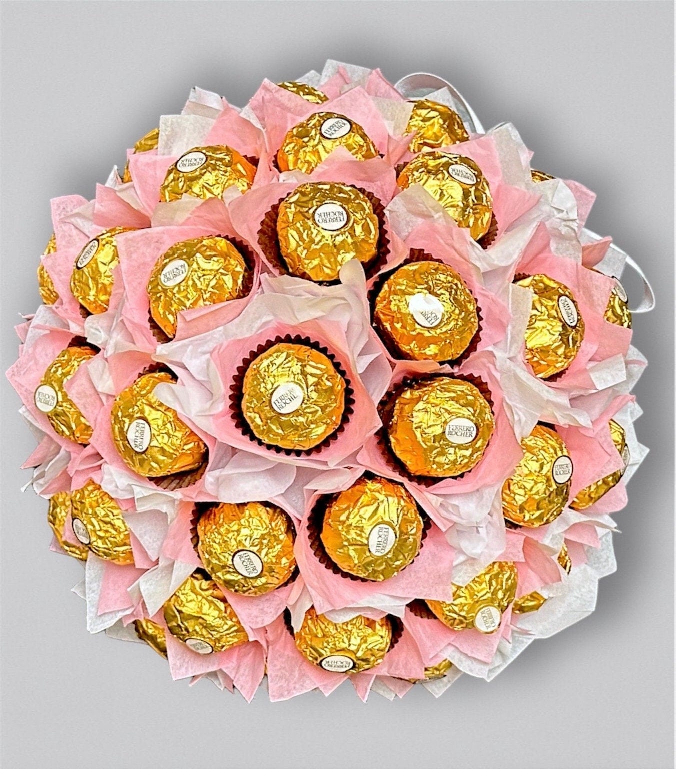 Ferrero Rocher Bouquet Pink Box. Mother’s Day Bouquet. Chocolate Bouquet. Pink Box Bouquet. Birthday gift. Anniversary gift. Thank you gift