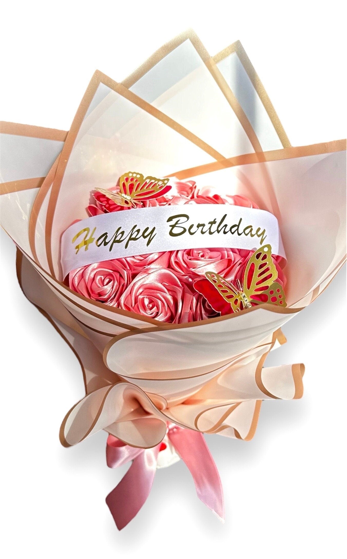 Personalized Ribbon, Roses Bouquet, Eternal Roses Bouquet. Forever Roses. Flower Bouquet. Gift for mom, Anniversary gift, Birthday gift.